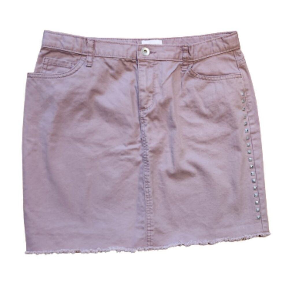 Children’s Place Girls Pink Studs Button Denim Skirt || 16 EUC